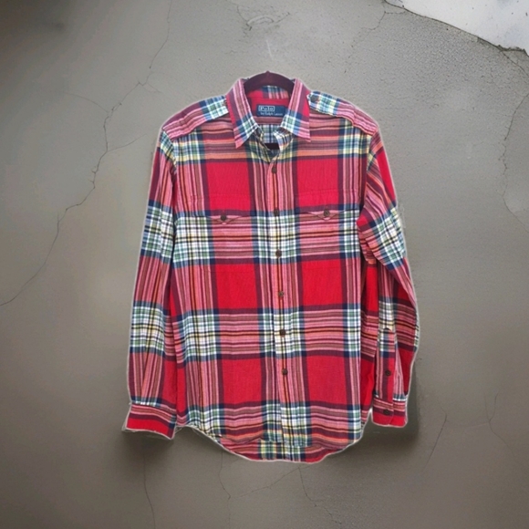 Polo Ralph Lauren Other - Vintage Polo by Ralph Lauren Men's Shirt Red Plaid Medium